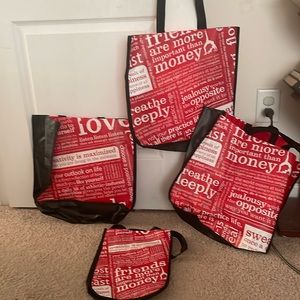 Bundle of Lululemon shopping bags